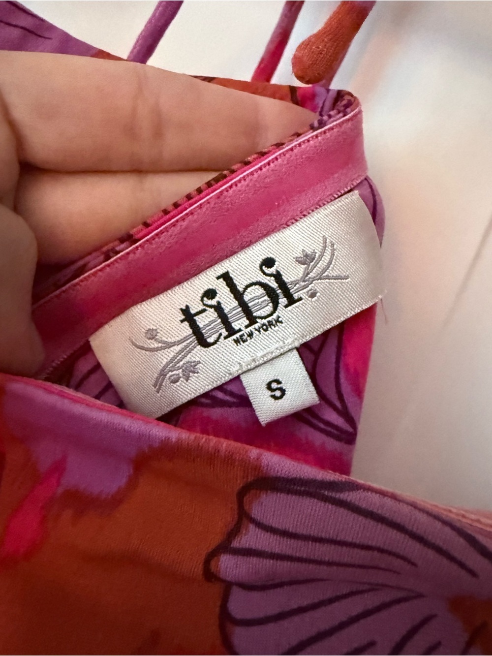Tibi Iris Ikat Tulip Halter Maxi Dress Size S Pink Purple - Picture 5 of 5
